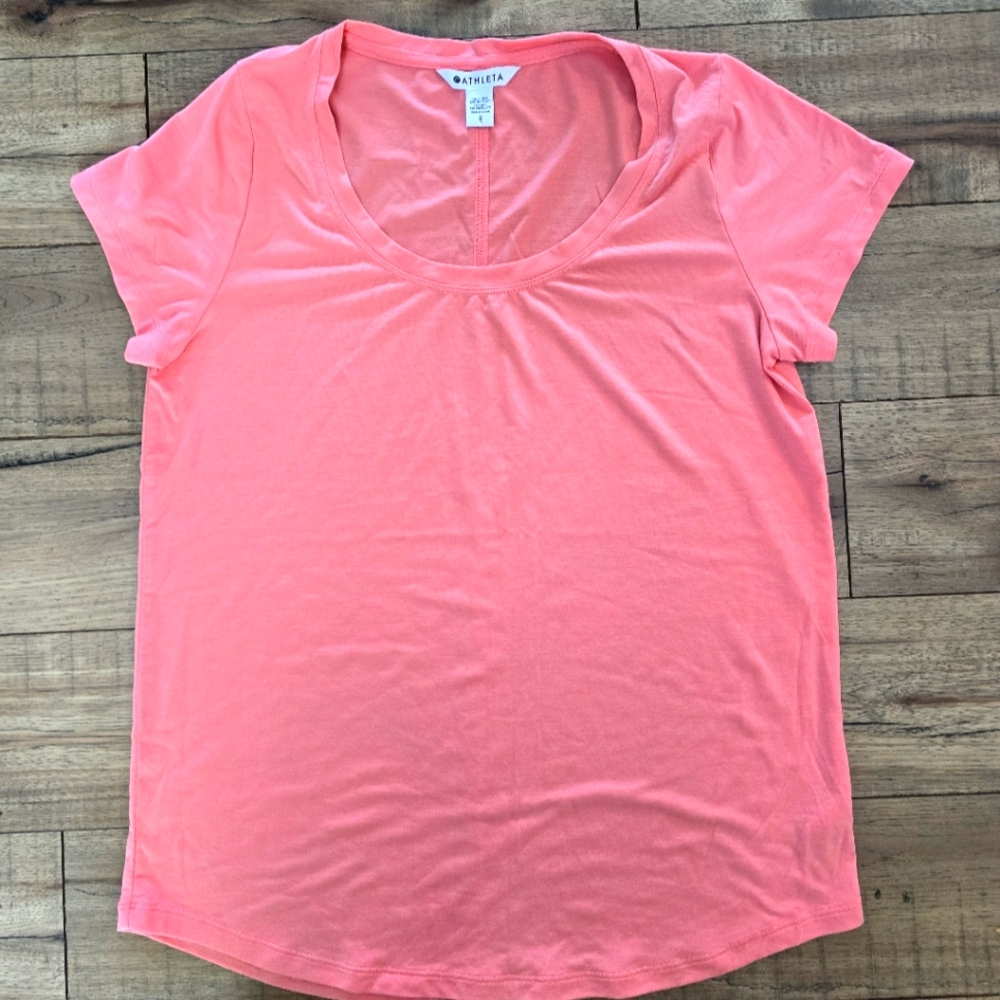 Athleta Orange Tee size Small P